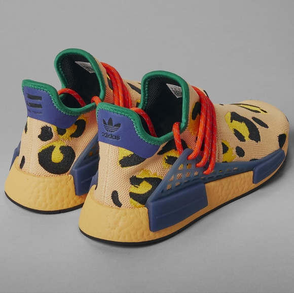 NWT Adidas x Pharrell Hu Pulse Amber Animal Print NMD Boost Human Race Sneakers - Picture 6 of 15